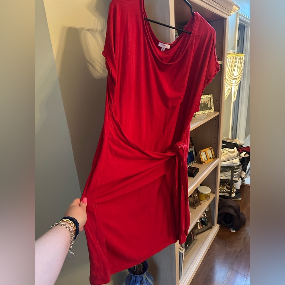 Red wrap dress in 2X